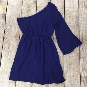 Francesca’s size large one shoulder dress